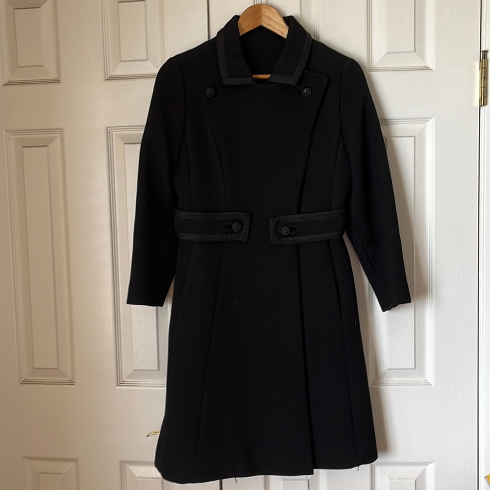 Vintage wool black coat